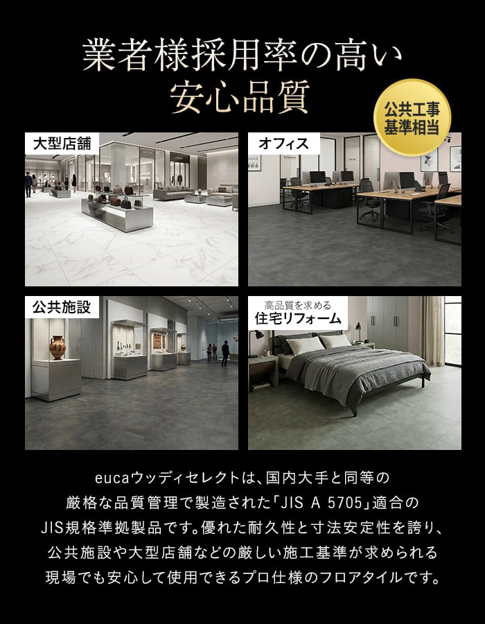 RESTA フロアタイル euca 石目柄 ストーンセレクト 2.5mm厚 450mm RESTA フロアタイル euca 石目柄 ストーンセレクト 2.5mm厚 450mm