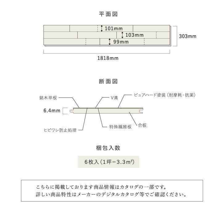 フローリング材 大口注文 朝日ウッドテック ライブナチュラルORIGINAL スーパー6 3P 床暖 1坪｜kabegamiyasan｜10