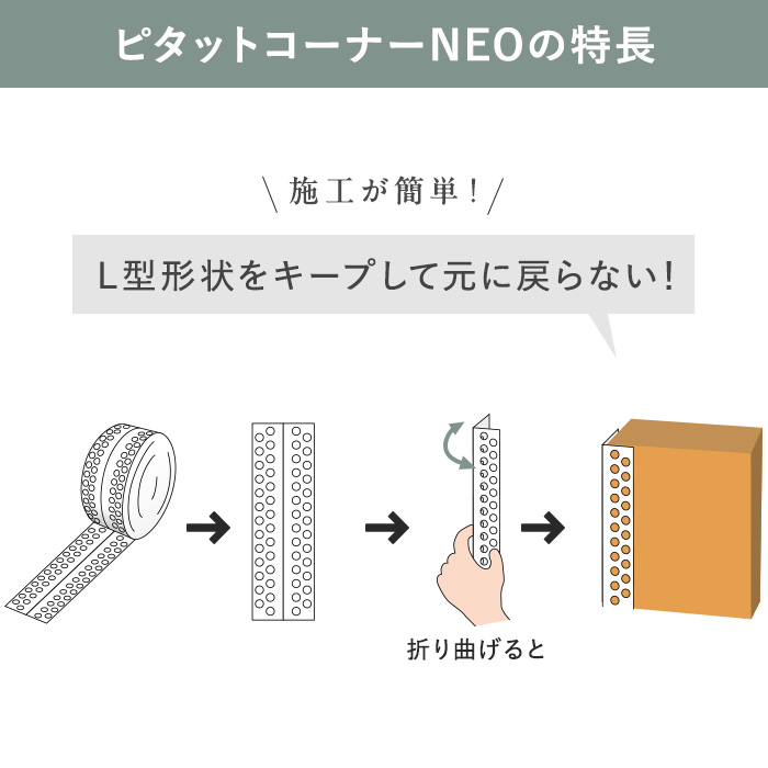 クロス下地コーナー材 コーナーテープ ピタットコーナーNEO 3段穴 50m 6巻入 : fk-kiosei0017 : DIYSHOP RESTA  Yahoo!店 - 通販 - Yahoo!ショッピング