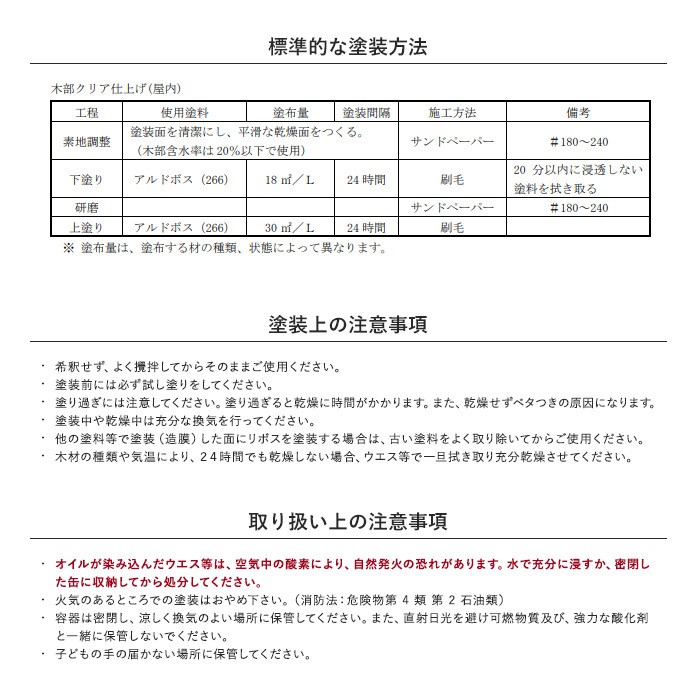 塗料 リボス 自然健康塗料 木部用オイル 室内用クリア（ツヤなし