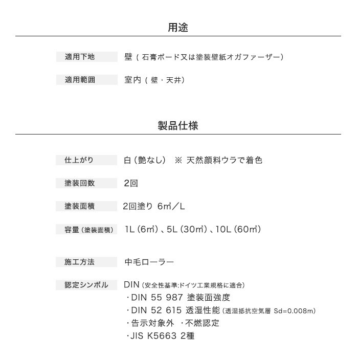 塗料 リボス 自然健康塗料 室内・壁用水性塗料（エマルション） 漆喰調