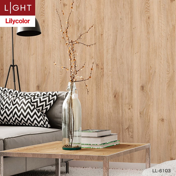シーラ　レプリカ壁掛け仕様 リリカラ 壁紙 クロス のり無し ライト ウッド 巾93cm LL-6103