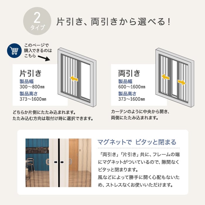 玄関網戸 後付け プリーツ網戸 RESTA ロハリア 網交換タイプ 片引き