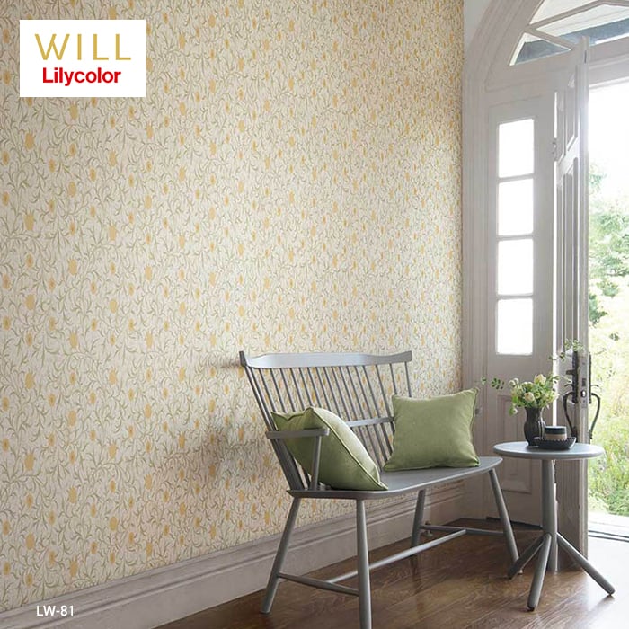 リリカラ 壁紙 クロス のり無し WILL V&A Scroll 巾92.5cm LW-81