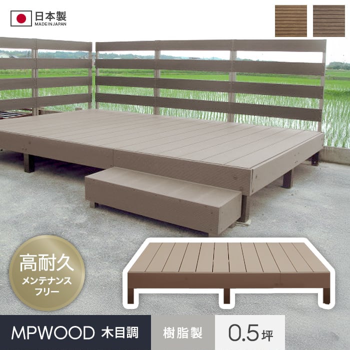 ウッドデッキ 人工木 樹脂ウッドデッキMPWOOD キット 幅1925×奥行996