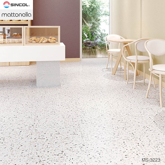 シンコール フロアタイル マットネラ テラゾラッタ 457.2×457.2×2.5mm 