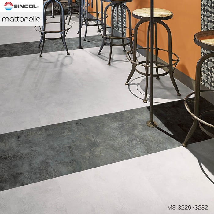 シンコール フロアタイル マットネラ モルタル 457.2×457.2×2.5mm 枚