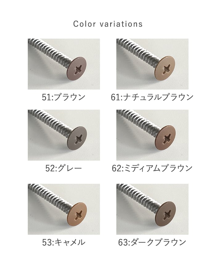 RESTA ウッドデッキ 人工木 RESINWOOD2 幕板取付用 カラードリルビス