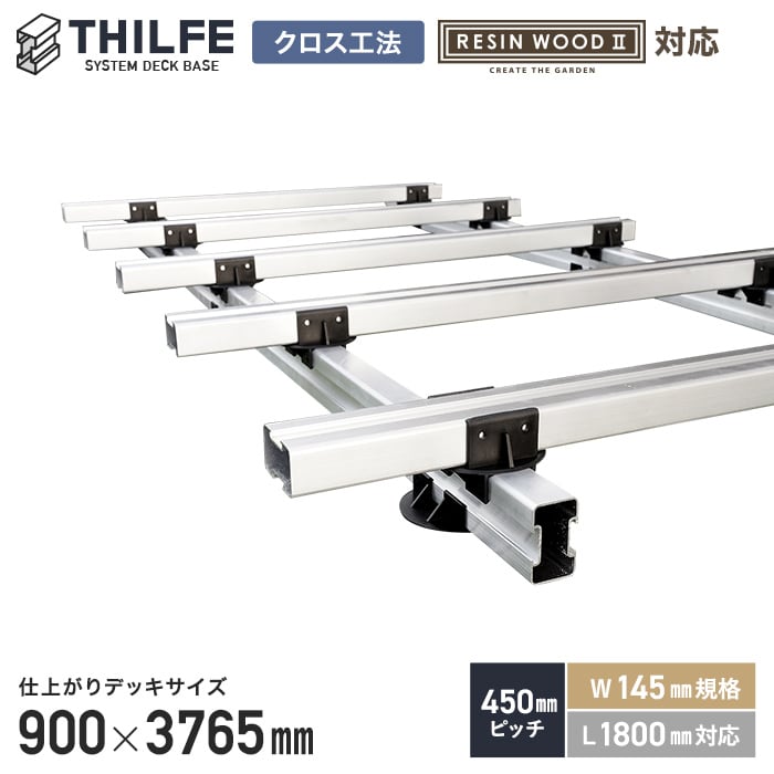 �E�b�h�f�b�L ���� �N���X�H�@  RESINWOODII 450�s�b�` W145�K�i L1800�Ή�  THILFE �����Z�b�g 900×3765mm