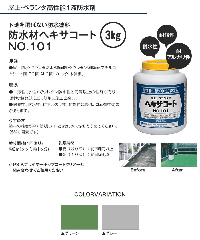 日本未入荷 透明 塗料 つやあり 3kg NP-HKST-300-TRP 防水材ヘキサコート