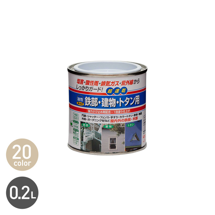 ニッペ ペンキ 塗料 油性 鉄部・建物・トタン用 3.2L なす紺 油性 つや