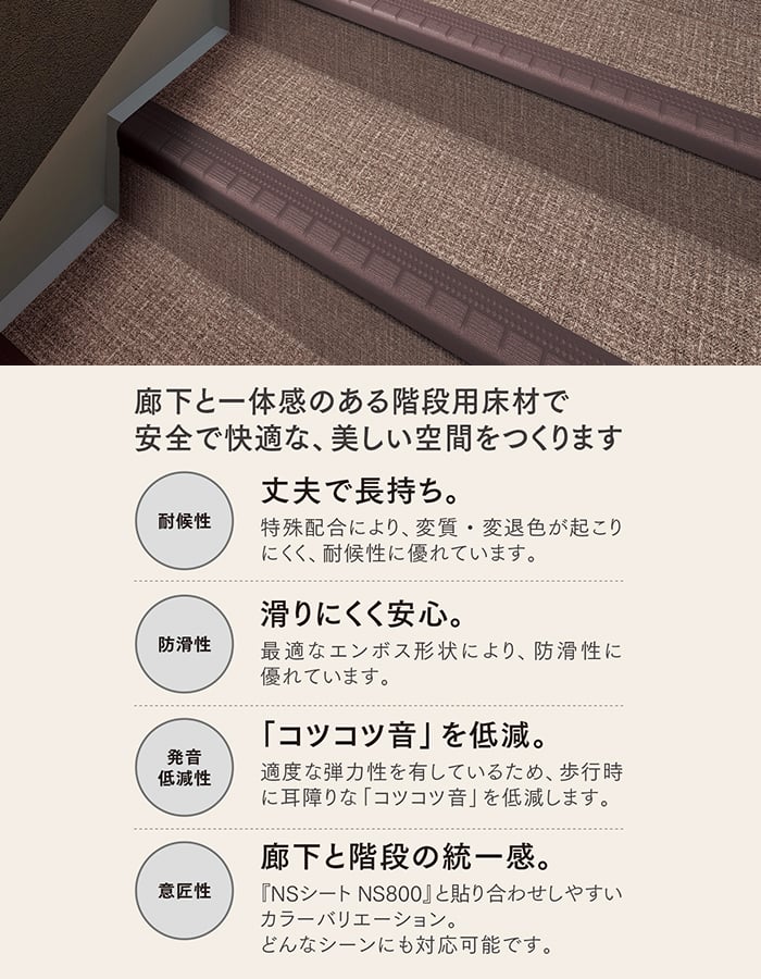 専用　階段シート　0.55ミリ 東リ（TOLI） (法人・個人事業主様は送料無料) ノンスリップシート