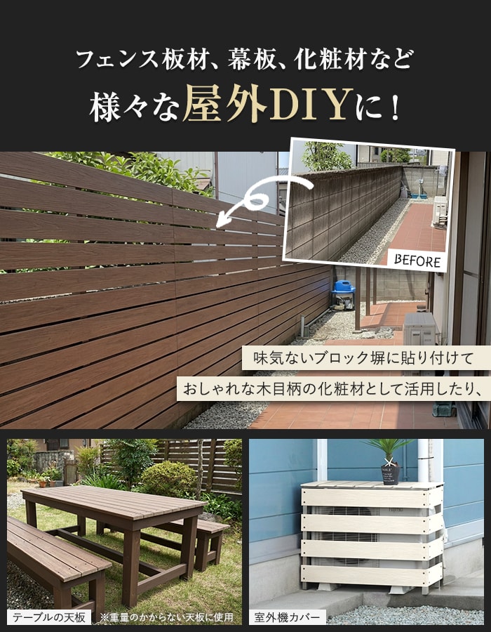 ウッドデッキ 人工木 人工木汎用材 フェンス材...の詳細画像3