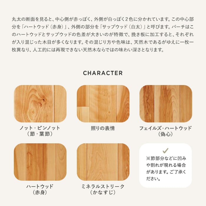 フローリング材 朝日ウッドテック ライブナチュラルプレミアム ラスティック 2P バーチ 床暖 1坪の画像