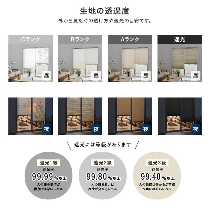 プリーツスクリーン 遮光 タチカワブラインド フィーユ エブリ遮光 シングル チェーン式「幅420〜695mm×高さ1410〜1500mm」__ps-tb-fs2227-b_13