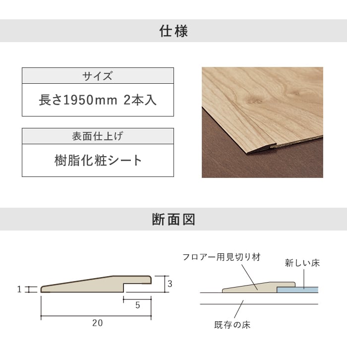 框 見切り材 パナソニック ウスイータ専用フロアー用見切り材1.5mmタイプ 2本入 : kmtpa0037 : DIYSHOP RESTA  Yahoo!店 - 通販 - Yahoo!ショッピング