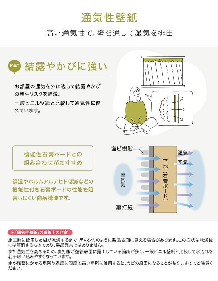 サンゲツ（SANGETSU） 壁紙 クロス のり無し リザーブ 通気性壁紙 巾