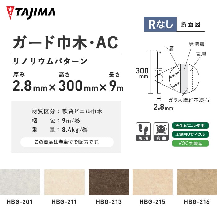 Tajima（タジマ） (法人・個人事業主様は送料無料) 巾木 幅木 ガード巾