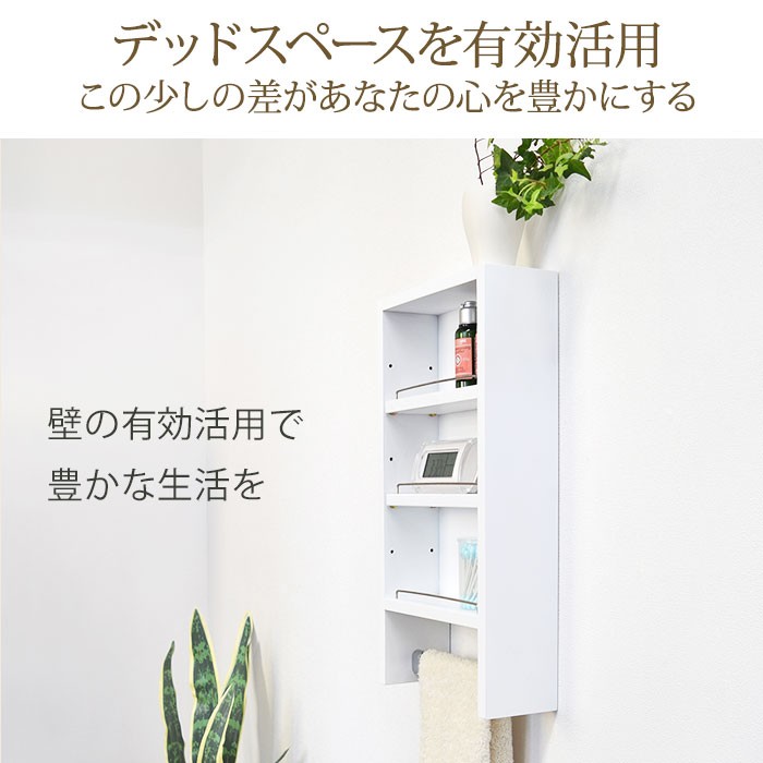 収納 収納棚 壁面収納 壁美人シェルティシリーズ タオル掛け付き