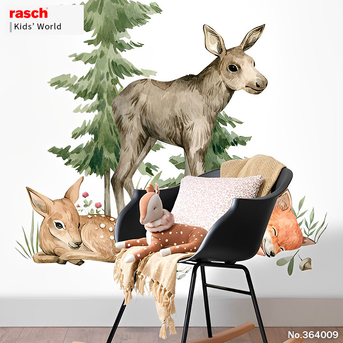 壁紙 輸入壁紙 rasch Kids' World 53cmx10m 全3色 はがせる壁紙 貼ってはがせる壁紙 フリース壁紙 おしゃれ 張り替え diy 北欧 賃貸 インテリア ドイツ製の画像