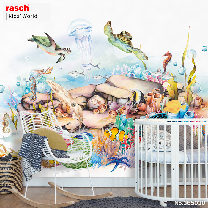 壁紙 輸入壁紙 rasch Kids' World 53cmx10m 全1色 はがせる壁紙 貼って