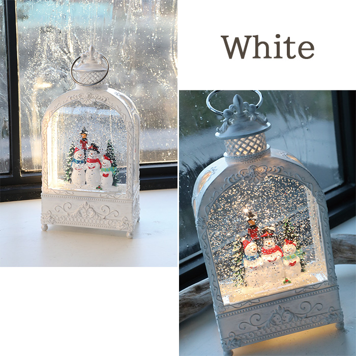 ランタン型 LED オルゴール スノードーム スノーグローブ インテリア