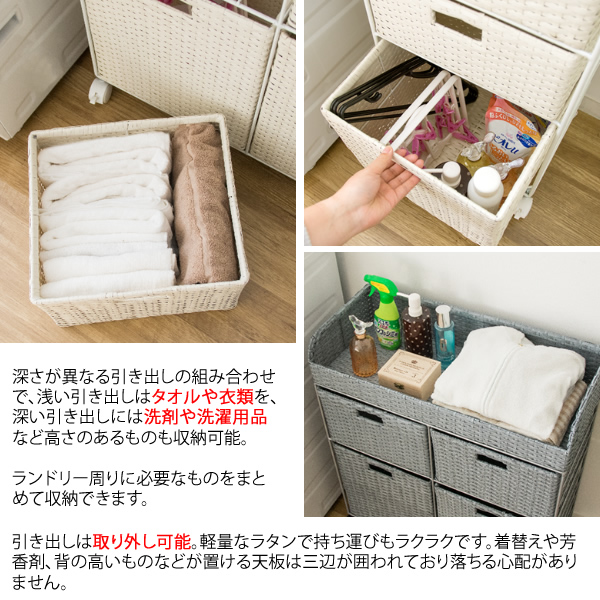 ランドリーボックス 高さ79cm ボックス 収納ボックス サイドチェスト 軽量 スリム 完成品 軽い diario ディアリオ 宮武製作所 RB-358_5