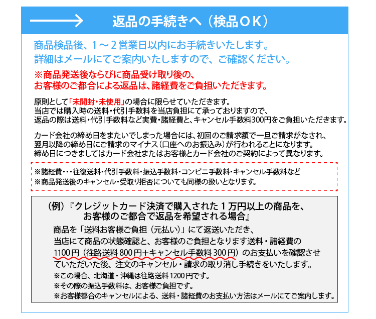 発送後のキャンセル・返品・交換について - 家電とギフトの専門店