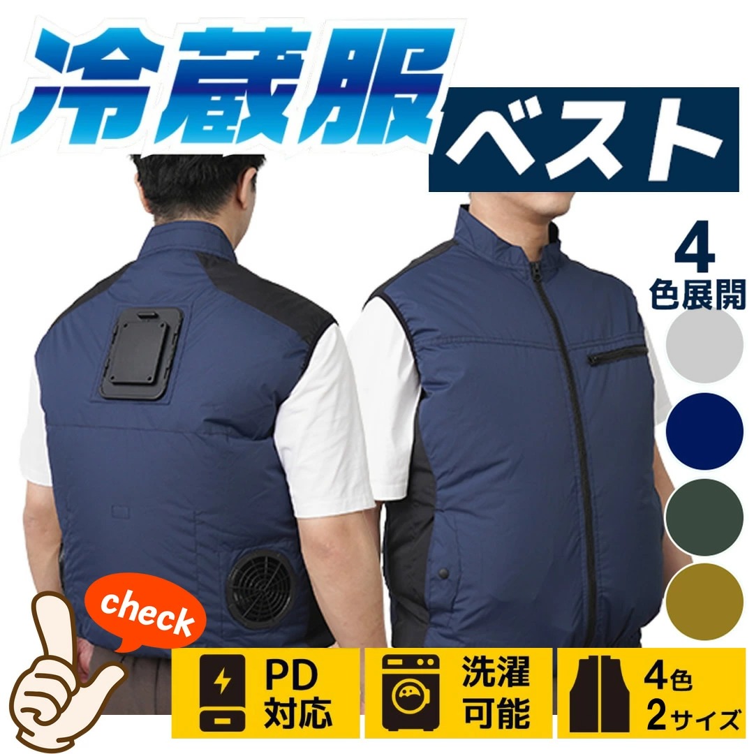 THANKO サンコー 冷蔵服 半袖タイプ ペルチェ冷却プレート ダブル