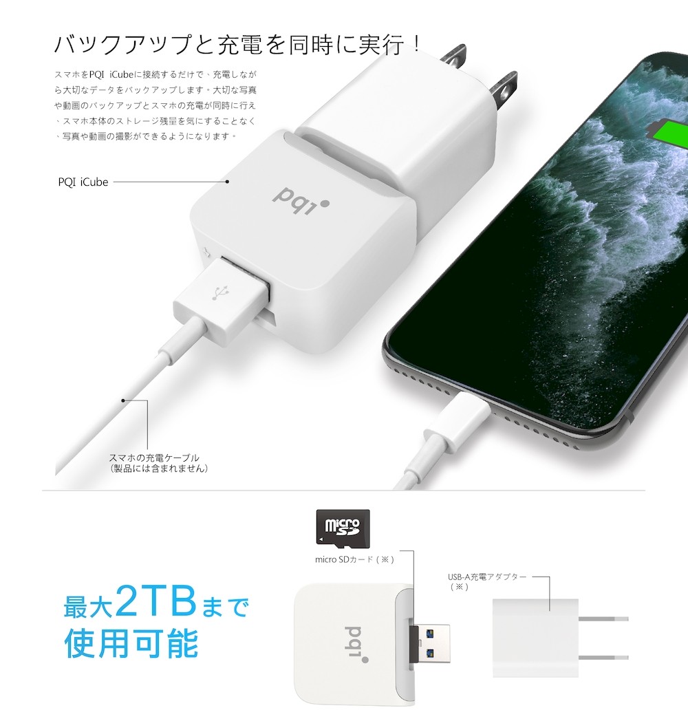 Iphone Android スマホ データ 自動 バックアップ Hdd Icube Sdカード Usbメモリ プレゼント カードリーダー