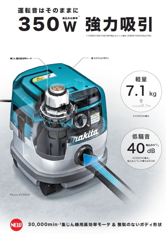 【完動品】マキタ Makita 集じん機(乾湿両用) VC1500 マキタ makita 集じん機 VC1500 乾湿両用 単相100V