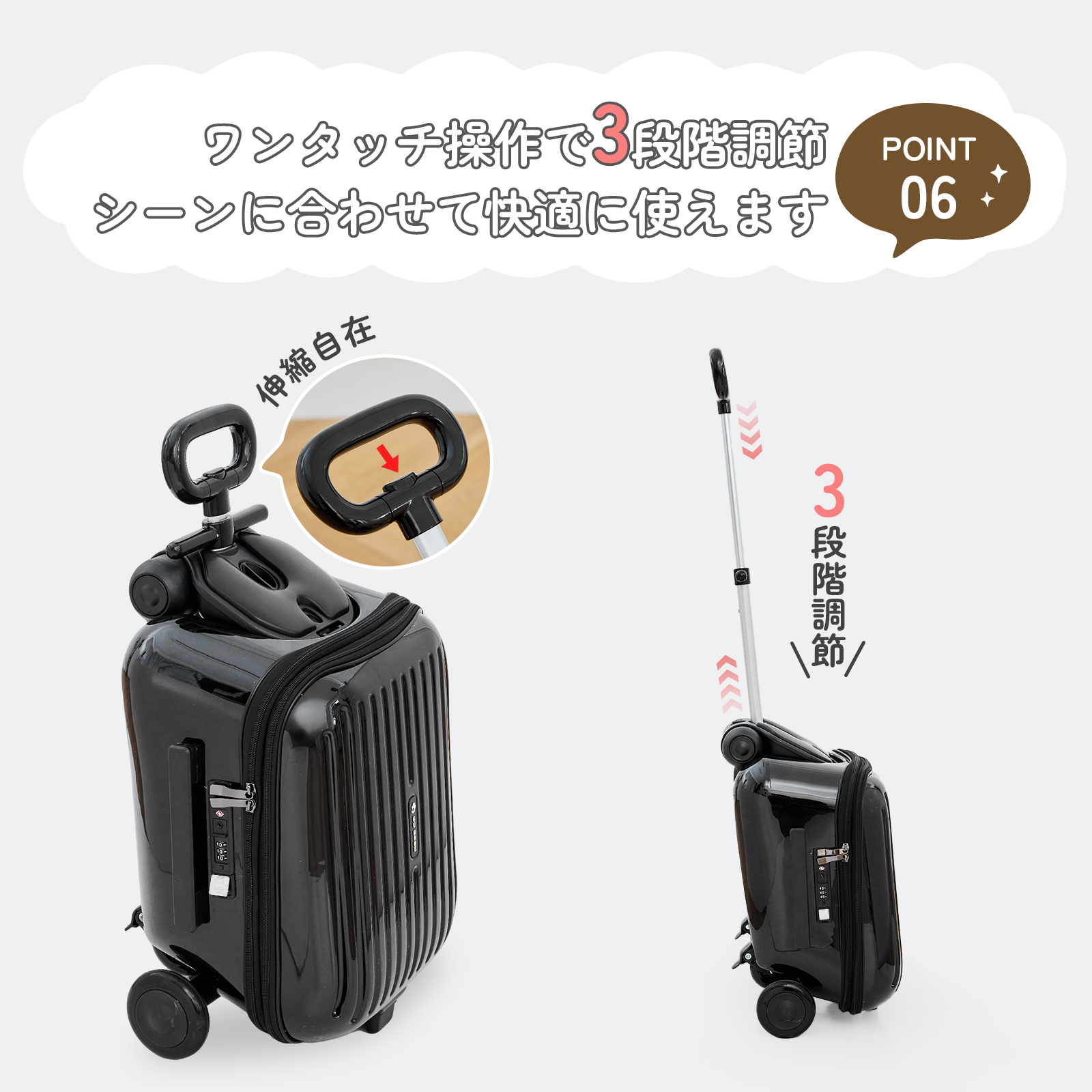 GUMODE 乗れるスーツケース キッズ 子供用 キャリーバッグ 機内