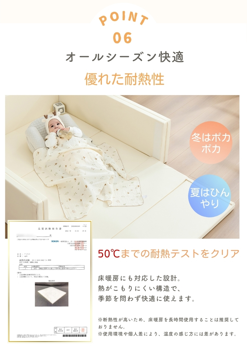 GUMODE ベビーサークルマット ベビープレイマット 折り畳み可能 7way