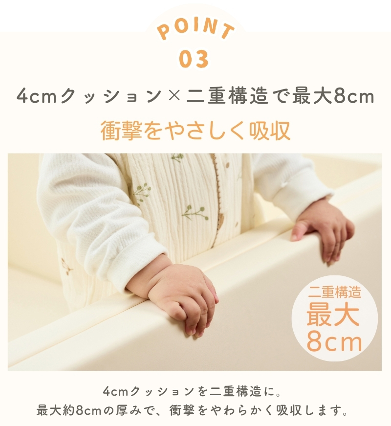 GUMODE ベビーサークルマット ベビープレイマット 折り畳み可能 7way
