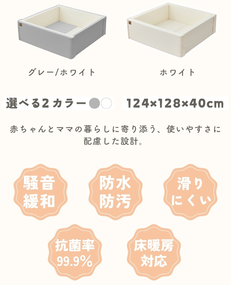 GUMODE ベビーサークルマット ベビープレイマット 折り畳み可能 7way