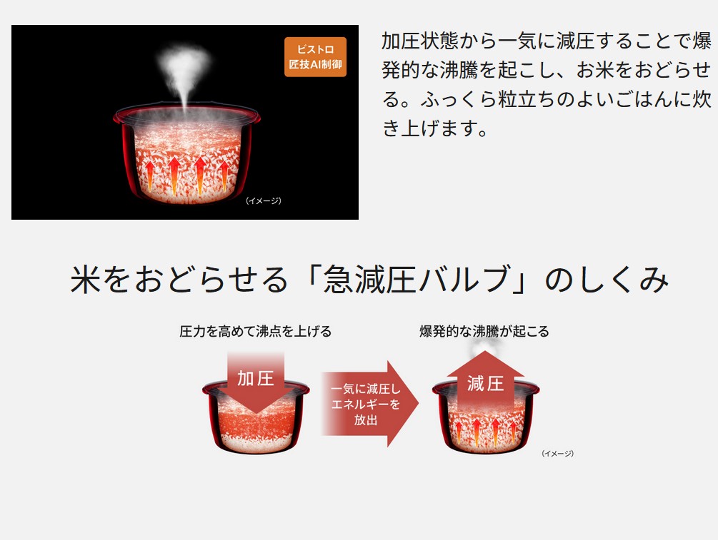 Bistro（Panasonic） Panasonic SR-X710D-H 可変圧力IHジャー炊飯器