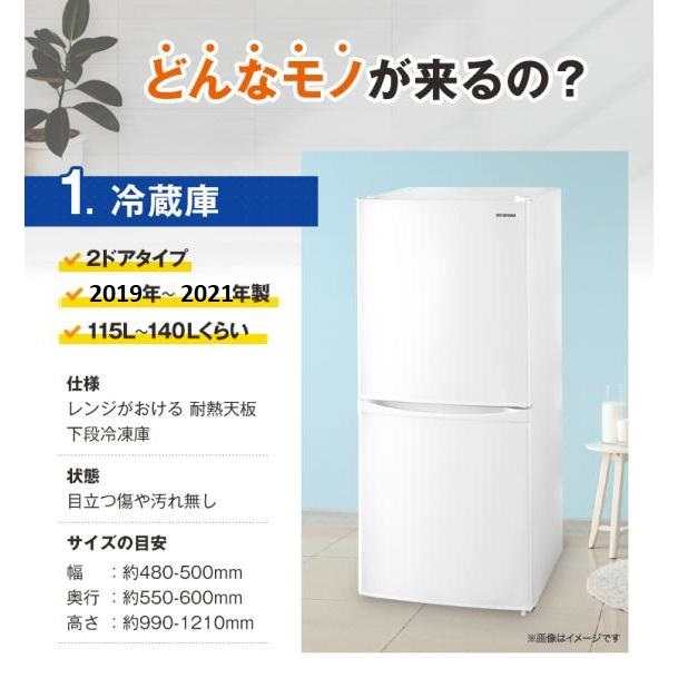 冷蔵庫の詳細・一人暮らし用19～21年の海外メーカー3点セット