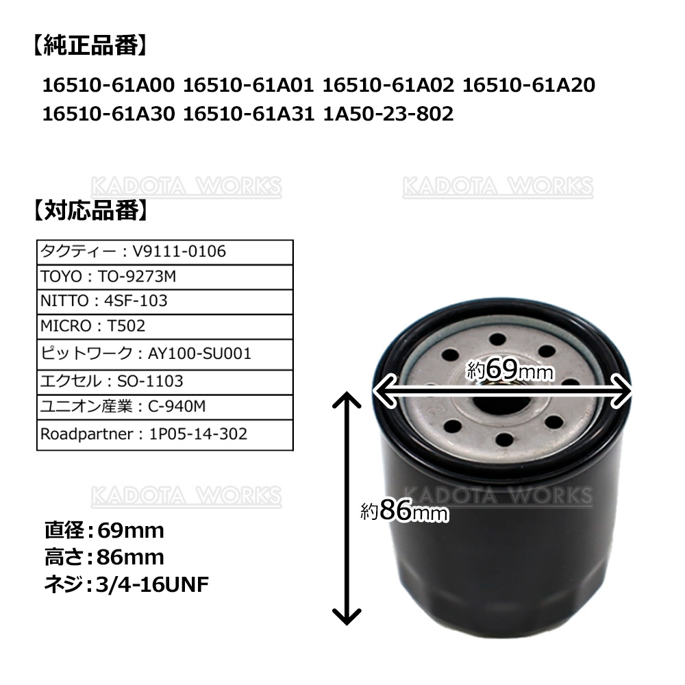 オイルエレメント オイルフィルター スイフト ZC11S 2009.05-2010.09