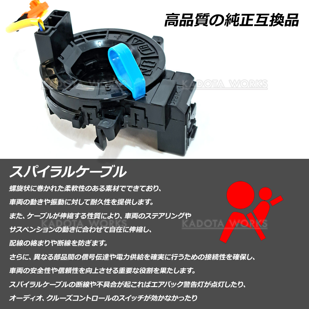 スパイラルケーブル トヨタ ノア ヴォクシー ZRR80 ZRR85 ZWR80
