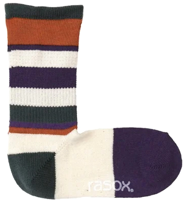 rasox マルチボーダー クルー ラソックス クルー丈ソックス CA240CR02 | rasox | 03