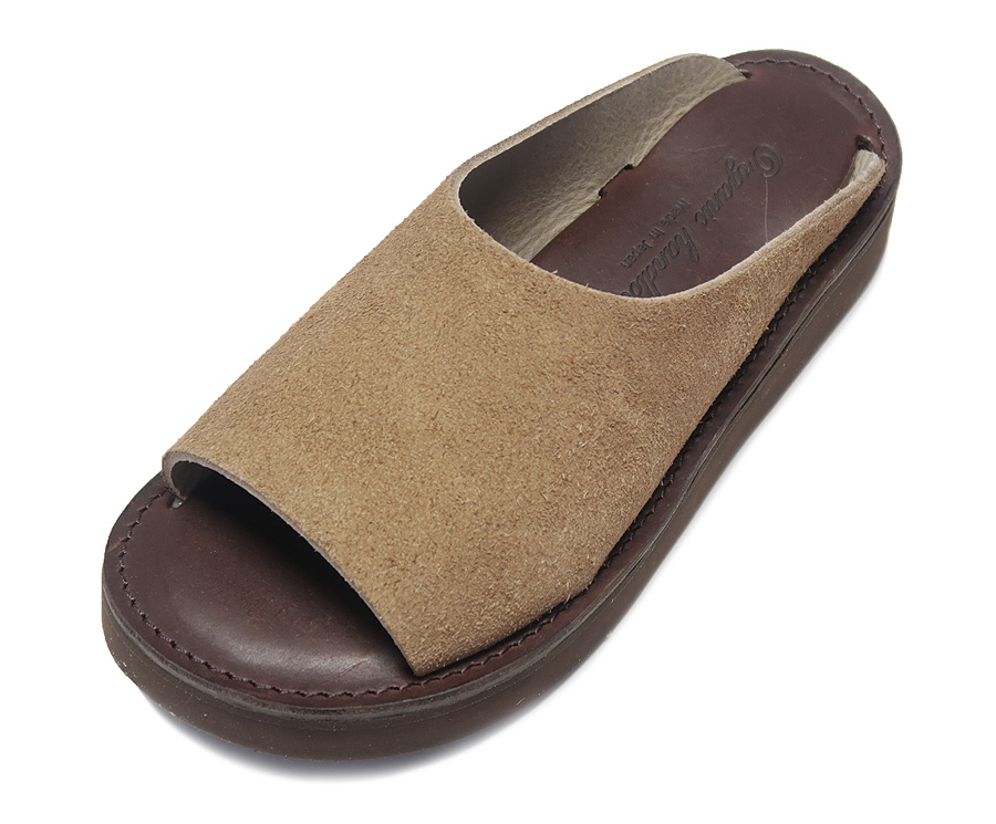 ブランド古着Organic Handloom スリッポン　ナチュラル　レザー ブランド古着Organic Handloom スリッポン ナチュラル レザー