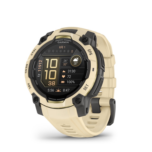 数量限定カラー 新作  ガーミン 国内正規品 GARMIN  Instinct 3 AMOLED 45mm Citrine 010-02936-32 50m Fern Green 010-03020-32の画像