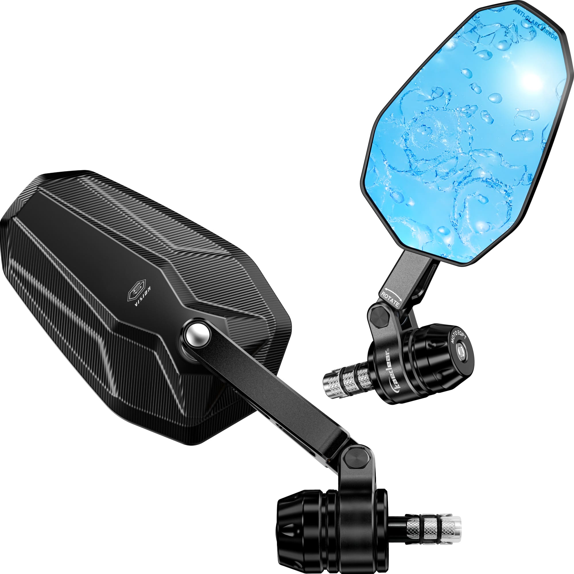 Kaedear（カエディア） バイク ミラー バイクミラー 折りたたみ 10mm