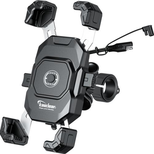 Kaedear（カエディア） バイク スマホホルダー QI ワイヤレス充電 防水