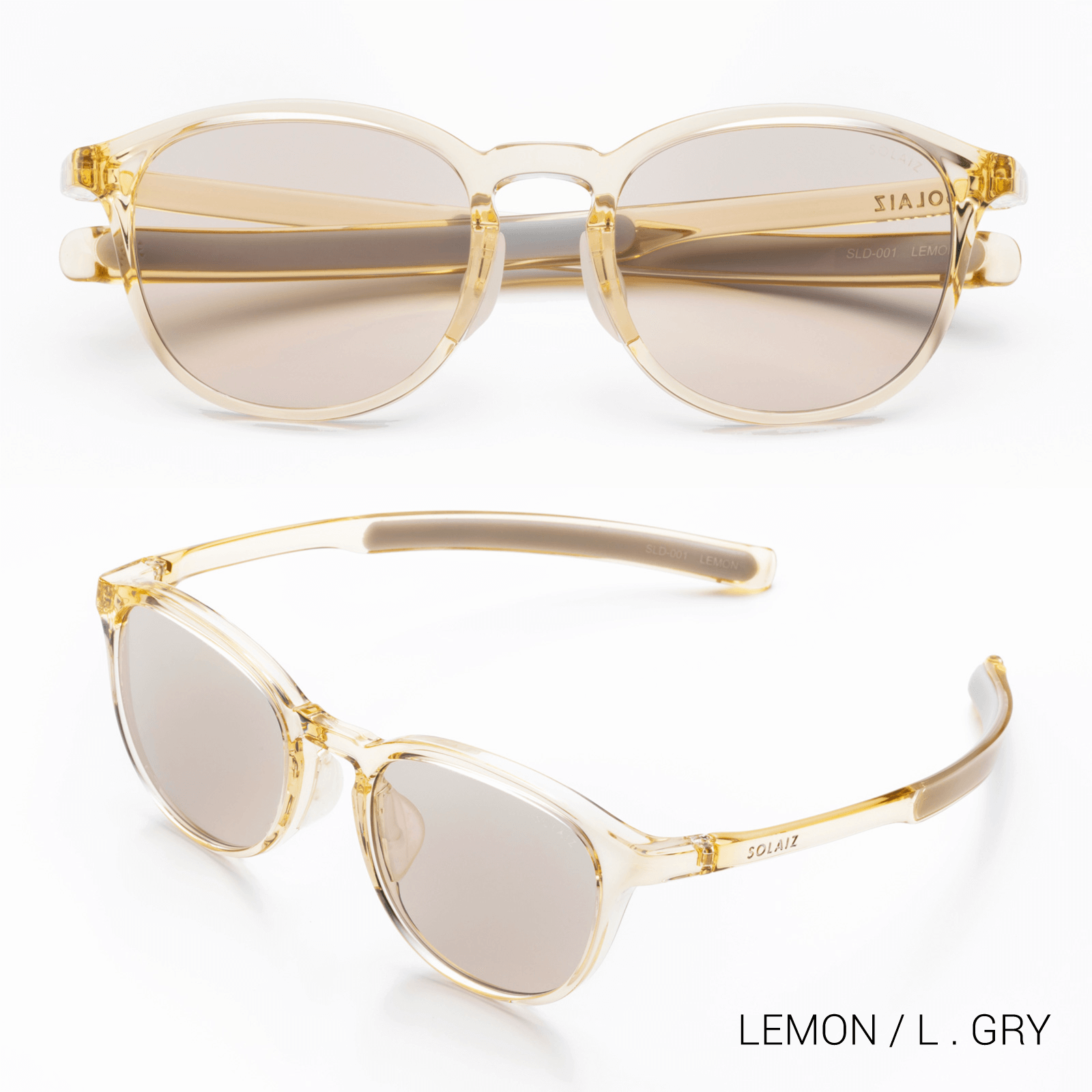 【まる】SOLAIZ ソライズ 　SLD001 LEMONサングラス ソライズ サングラス SLD-001 LEMON/LGRY SOLAIZ レディース UVカット