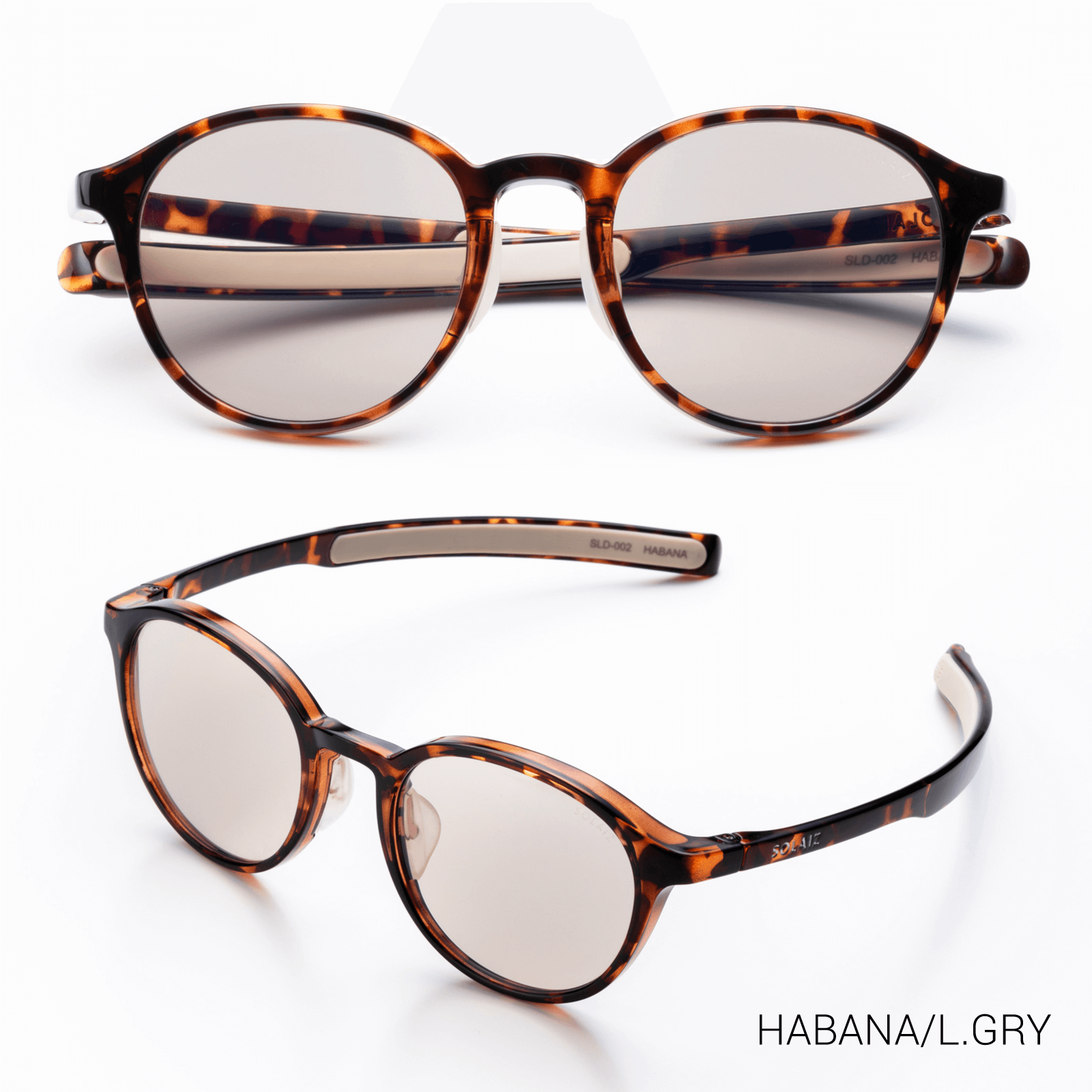 ソライズ サングラス SLD-002 HABANA/LGRY SOLAIZ レディース UVカット