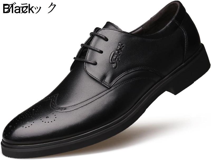 紳士靴 英国 ビジネス フォーマル 革靴 ブローグ 紳士靴 メンズフォーマルシューズ (Color : Black, Size : 25 cm)｜kaerundesu｜04