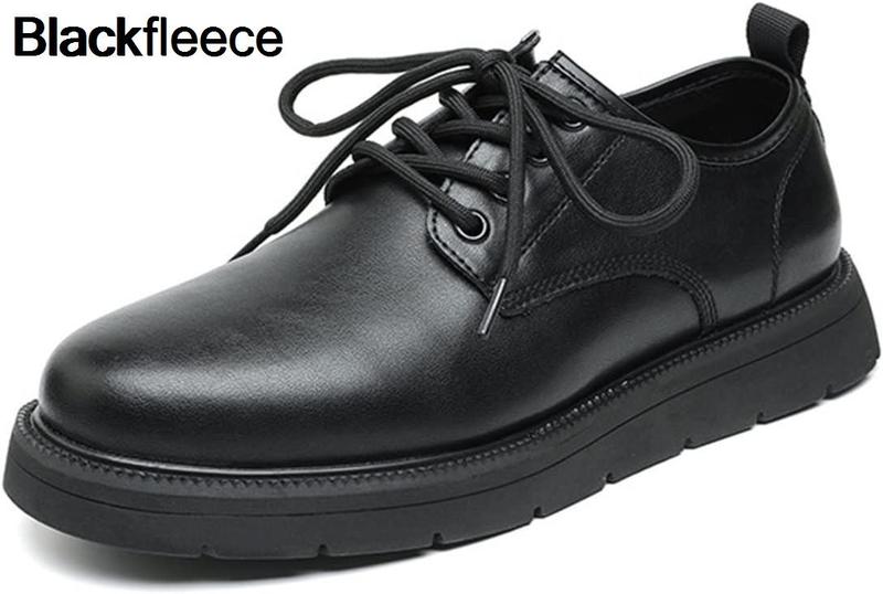 厚底 メンズ 親指 靴 大きいサイズ 男性用 英国風 カジュアル 革靴 メンズフォーマルシューズ (Color : Black, Size : 24 cm)｜kaerundesu｜03