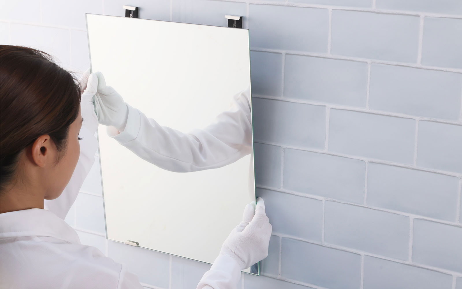 浴室 鏡 交換用 ミラー 300×900 mm 厚み 5mm M5 防湿 ガラス 日本 