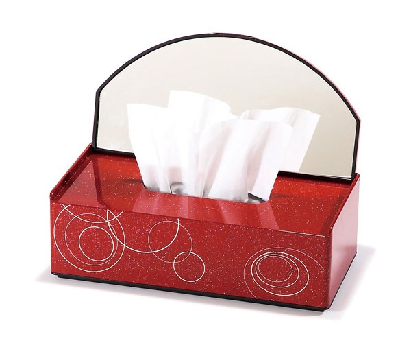 鏡付き ティッシュボックス ティッシュケース ティッシュ 箱 ケース